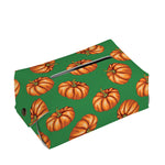 Green Pumpkin Pattern Print Rectangle Tissue Box Cover