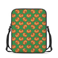 Green Pumpkin Pattern Print Rectangular Crossbody Bag