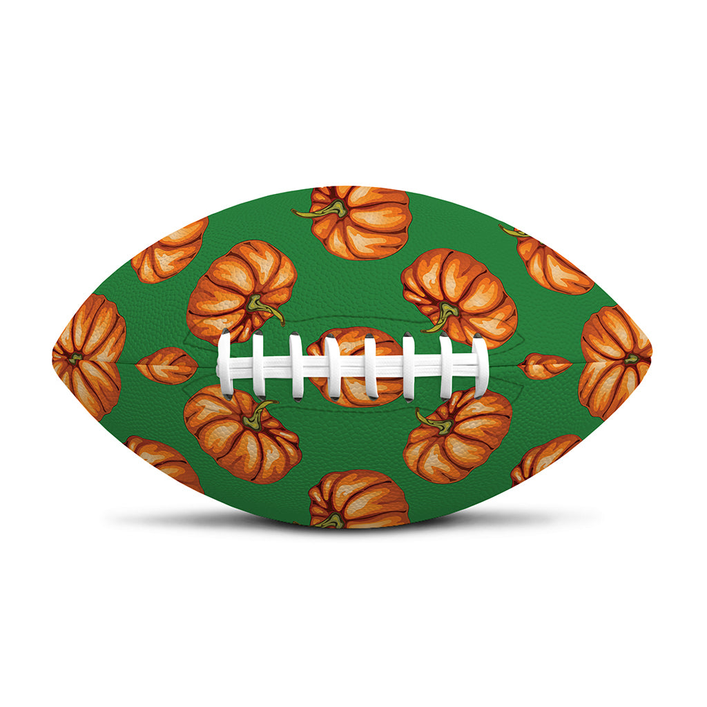 Green Pumpkin Pattern Print Rugby Ball