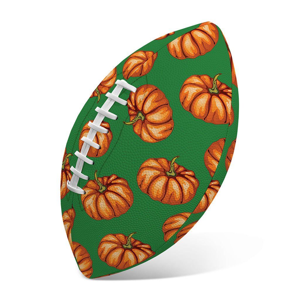 Green Pumpkin Pattern Print Rugby Ball