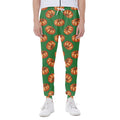 Green Pumpkin Pattern Print Joggers