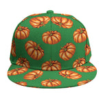 Green Pumpkin Pattern Print Snapback Cap
