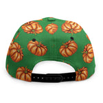 Green Pumpkin Pattern Print Snapback Cap