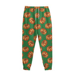 Green Pumpkin Pattern Print Sweatpants