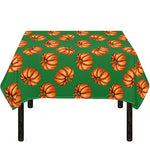 Green Pumpkin Pattern Print Tablecloth