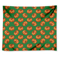 Green Pumpkin Pattern Print Tapestry