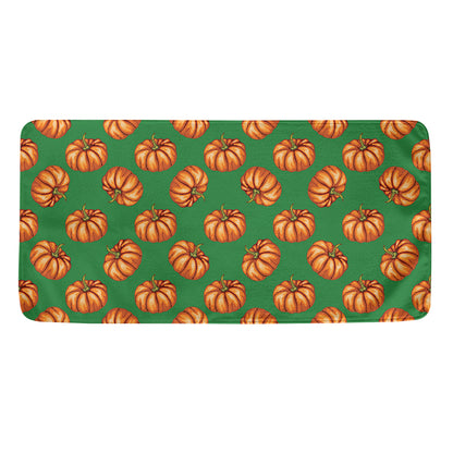 Green Pumpkin Pattern Print Towel