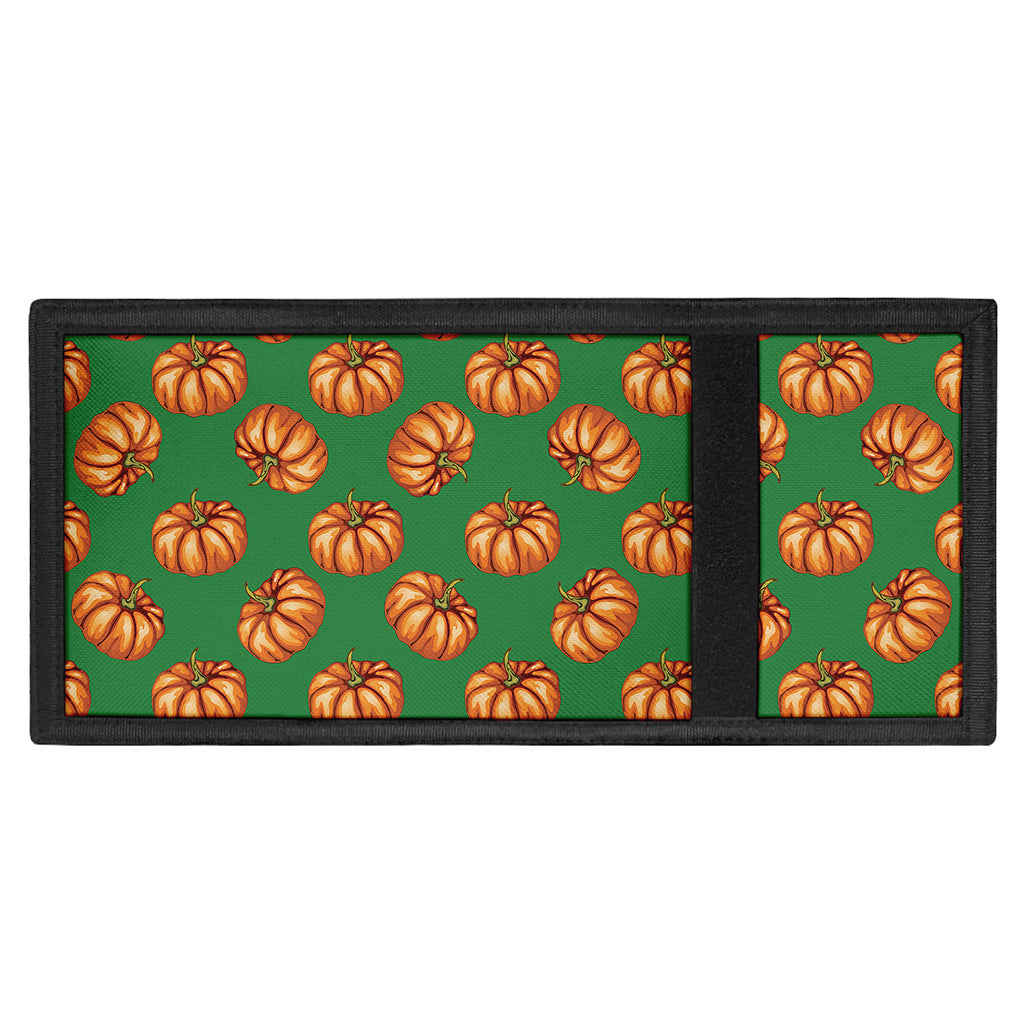 Green Pumpkin Pattern Print Trifold Wallet