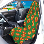 Green Pumpkin Pattern Print Waterproof Car Seat Cover