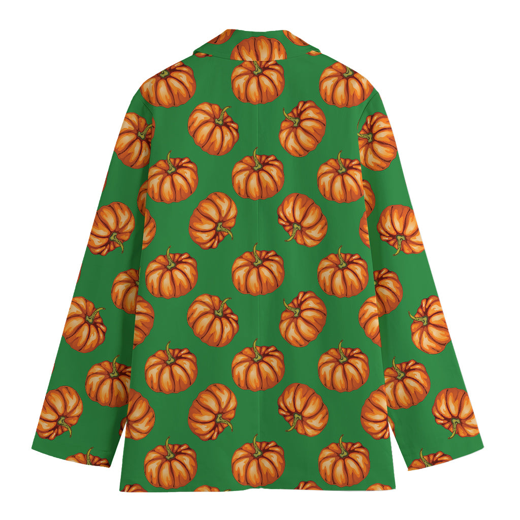 Green Pumpkin Pattern Print Women's Blazer
