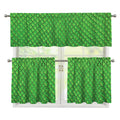 Green Python Snakeskin Print 3 Piece Kitchen Curtains