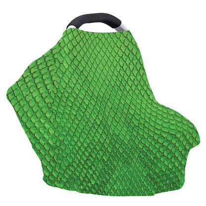 Green Python Snakeskin Print Baby Seat Cover