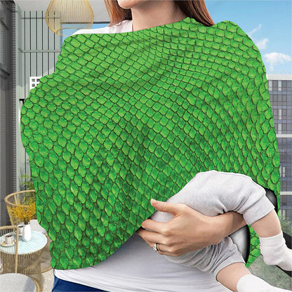 Green Python Snakeskin Print Baby Seat Cover