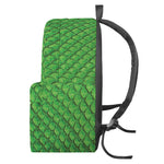 Green Python Snakeskin Print Backpack