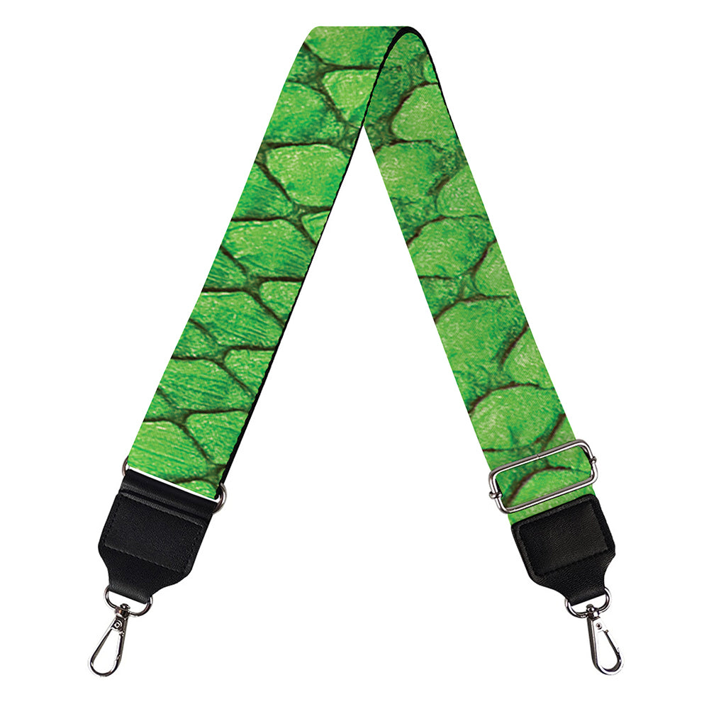 Green Python Snakeskin Print Bag Strap
