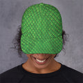 Green Python Snakeskin Print Baseball Cap
