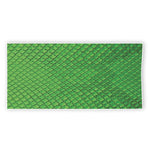 Green Python Snakeskin Print Beach Towel