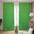 Green Python Snakeskin Print Dimout Pencil Pleat Curtains