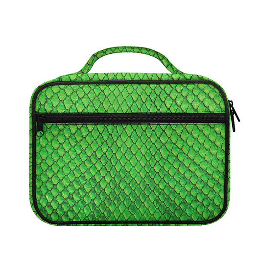 Green Python Snakeskin Print Briefcase Bible Bag