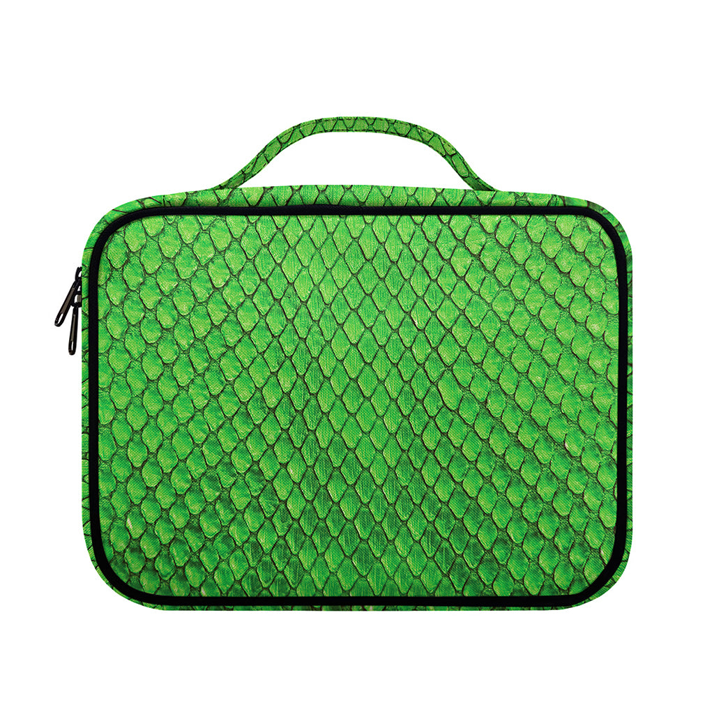 Green Python Snakeskin Print Briefcase Bible Bag