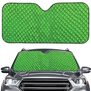 Green Python Snakeskin Print Car Windshield Sun Shade