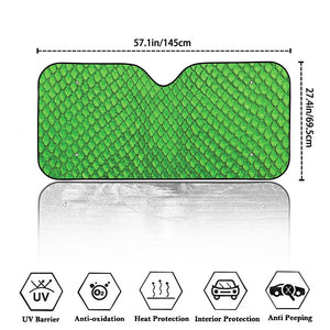 Green Python Snakeskin Print Car Windshield Sun Shade