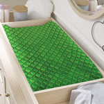 Green Python Snakeskin Print Changing Pad Cover
