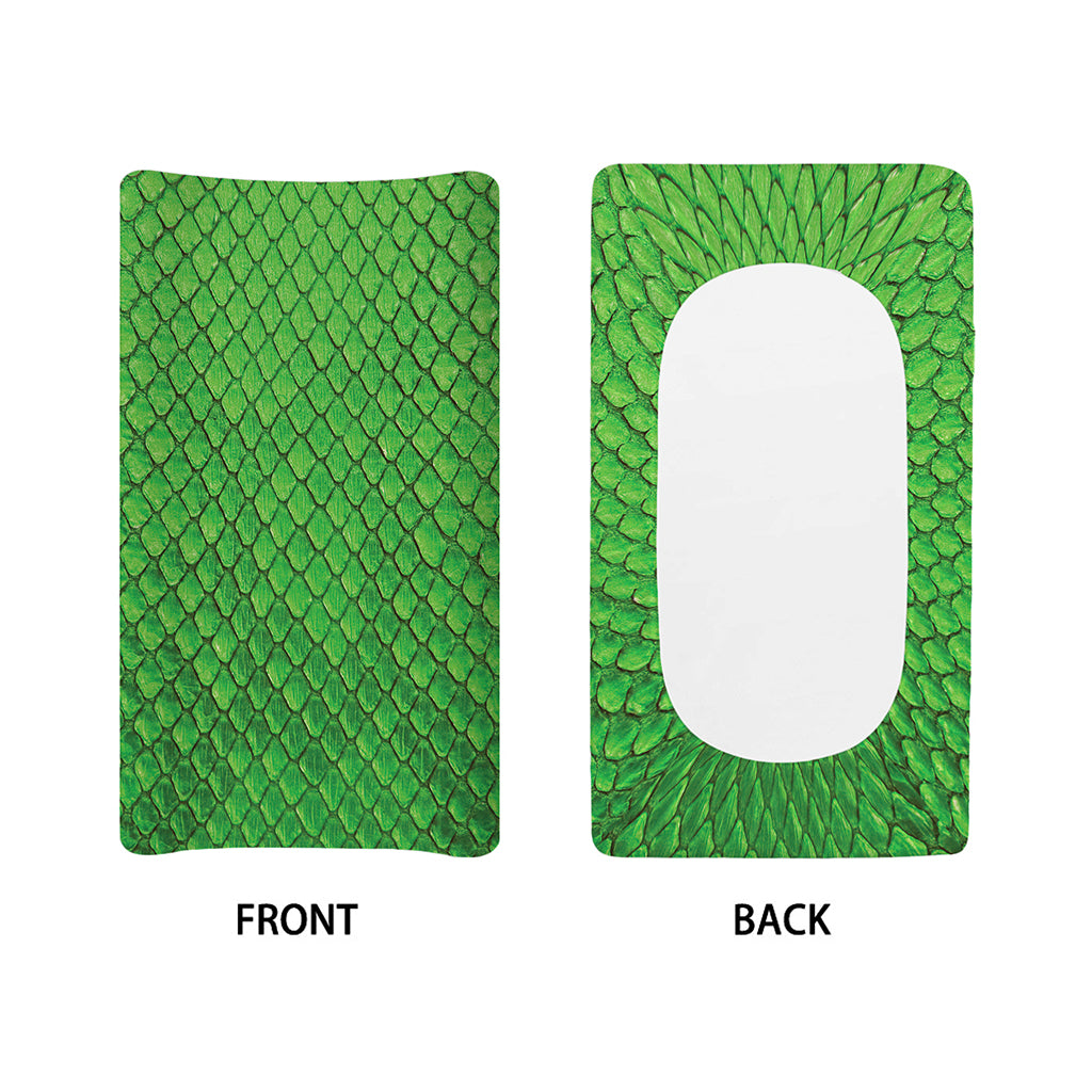 Green Python Snakeskin Print Changing Pad Cover