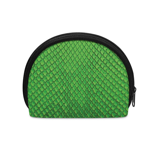 Green Python Snakeskin Print Coin Purse