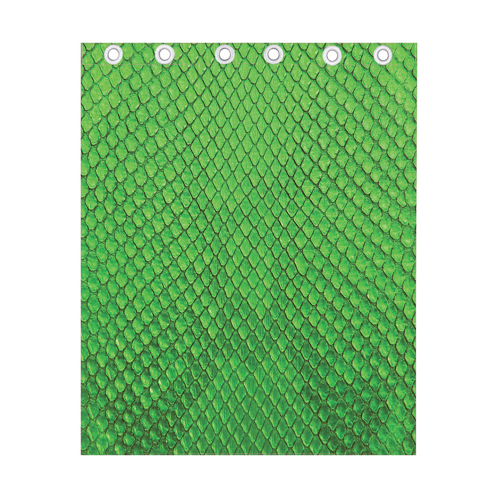 Green Python Snakeskin Print Curtain