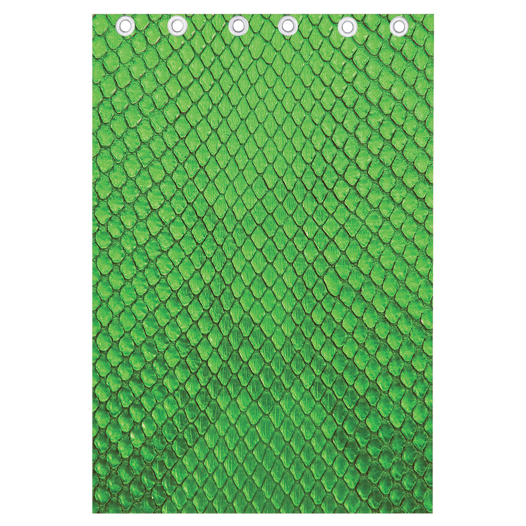 Green Python Snakeskin Print Curtain