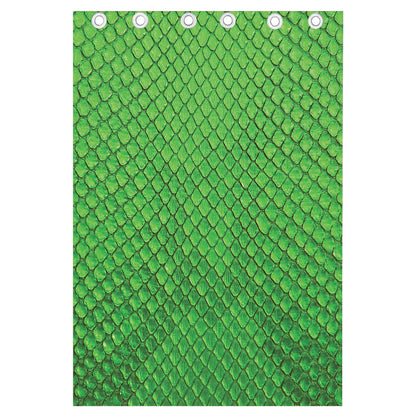 Green Python Snakeskin Print Curtain