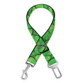 Green Python Snakeskin Print Dog Seat Belt
