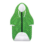 Green Python Snakeskin Print Dog Zip Up Hoodie