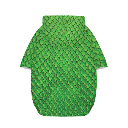 Green Python Snakeskin Print Dog Zip Up Hoodie