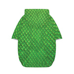Green Python Snakeskin Print Dog Zip Up Hoodie