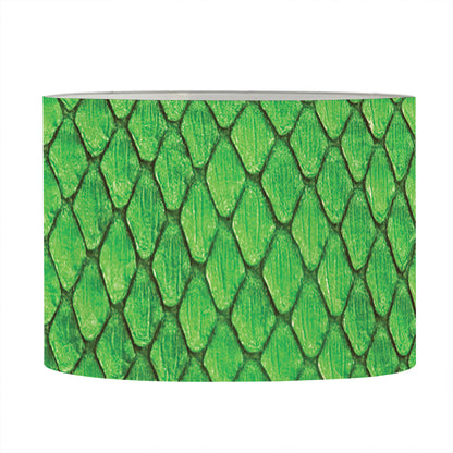 Green Python Snakeskin Print Drum Lamp Shade