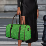 Green Python Snakeskin Print Duffle Bag