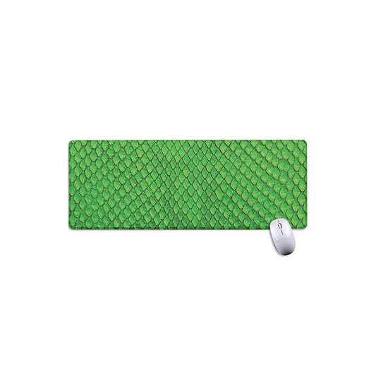 Green Python Snakeskin Print Extended Mouse Pad