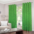 Green Python Snakeskin Print Extra Wide Grommet Curtains