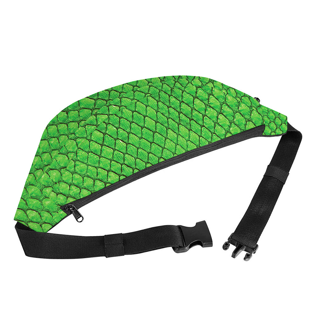 Green Python Snakeskin Print Fanny Pack