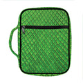 Green Python Snakeskin Print Front Pocket Bible Bag