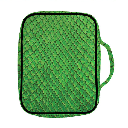 Green Python Snakeskin Print Front Pocket Bible Bag