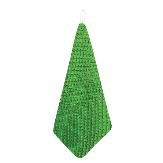 Green Python Snakeskin Print Hand Towel