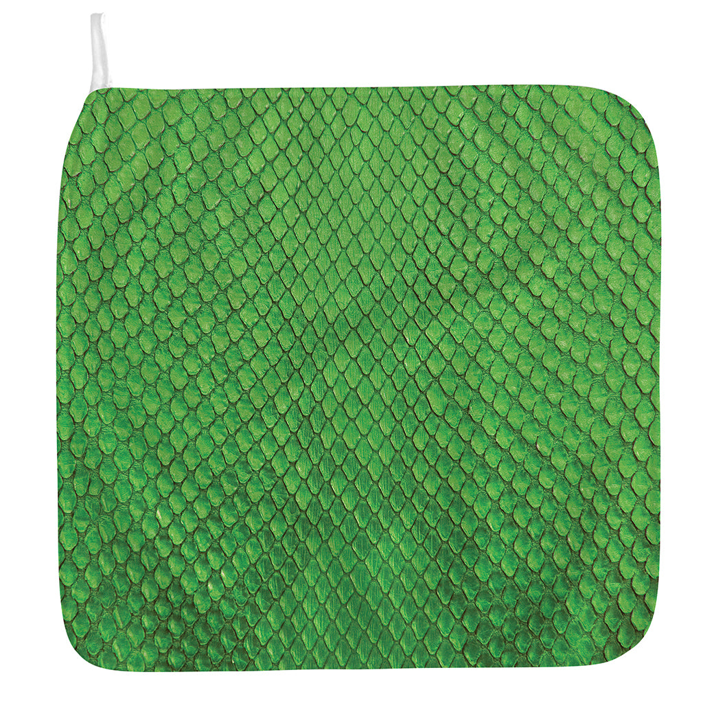 Green Python Snakeskin Print Hand Towel