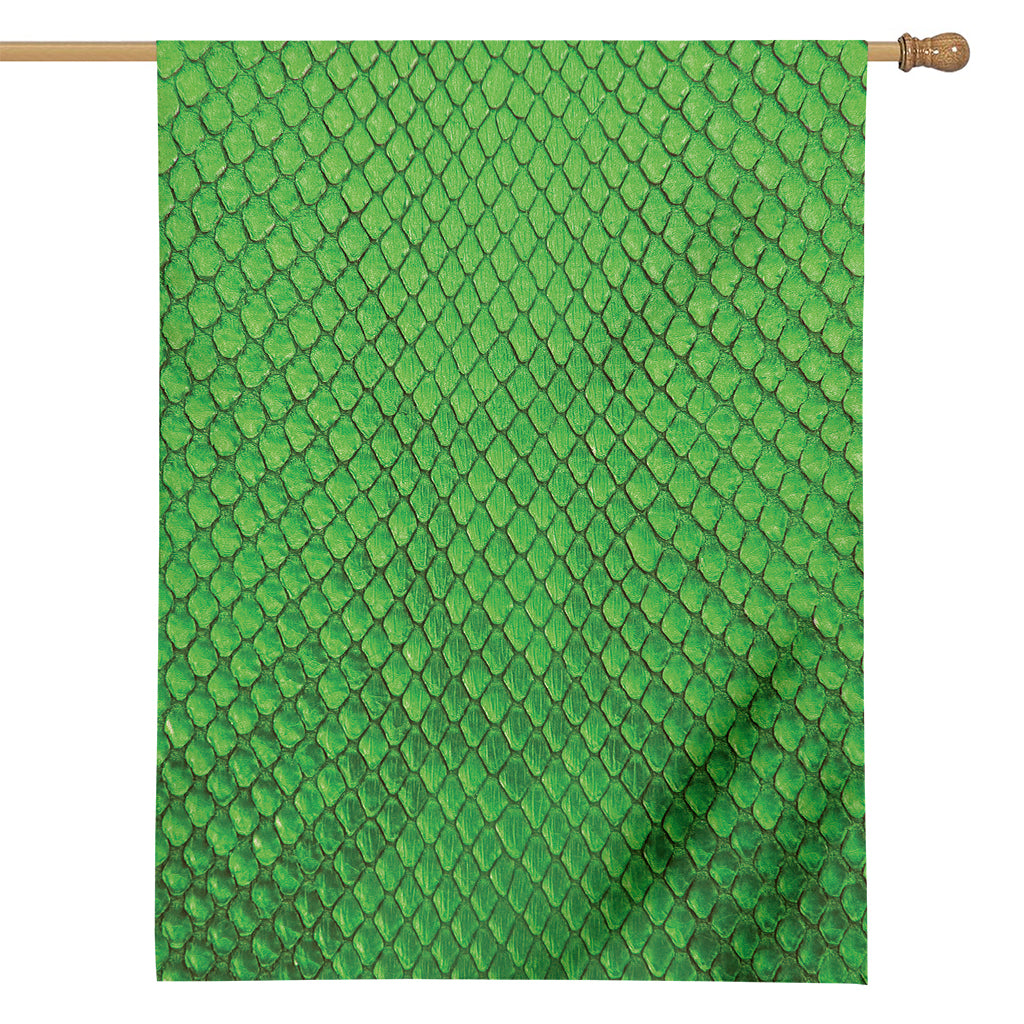 Green Python Snakeskin Print House Flag