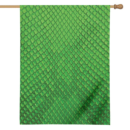 Green Python Snakeskin Print House Flag