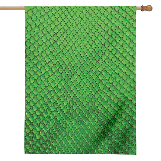 Green Python Snakeskin Print House Flag
