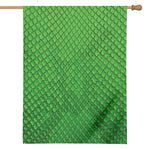 Green Python Snakeskin Print House Flag