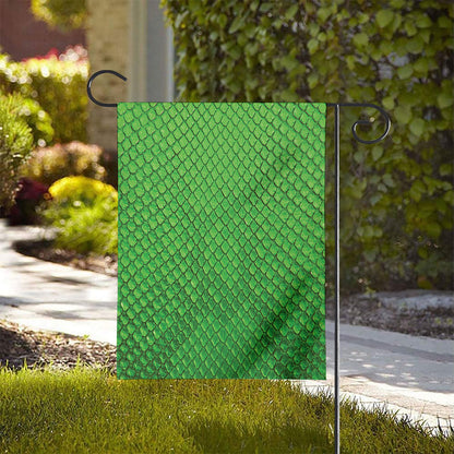 Green Python Snakeskin Print House Flag
